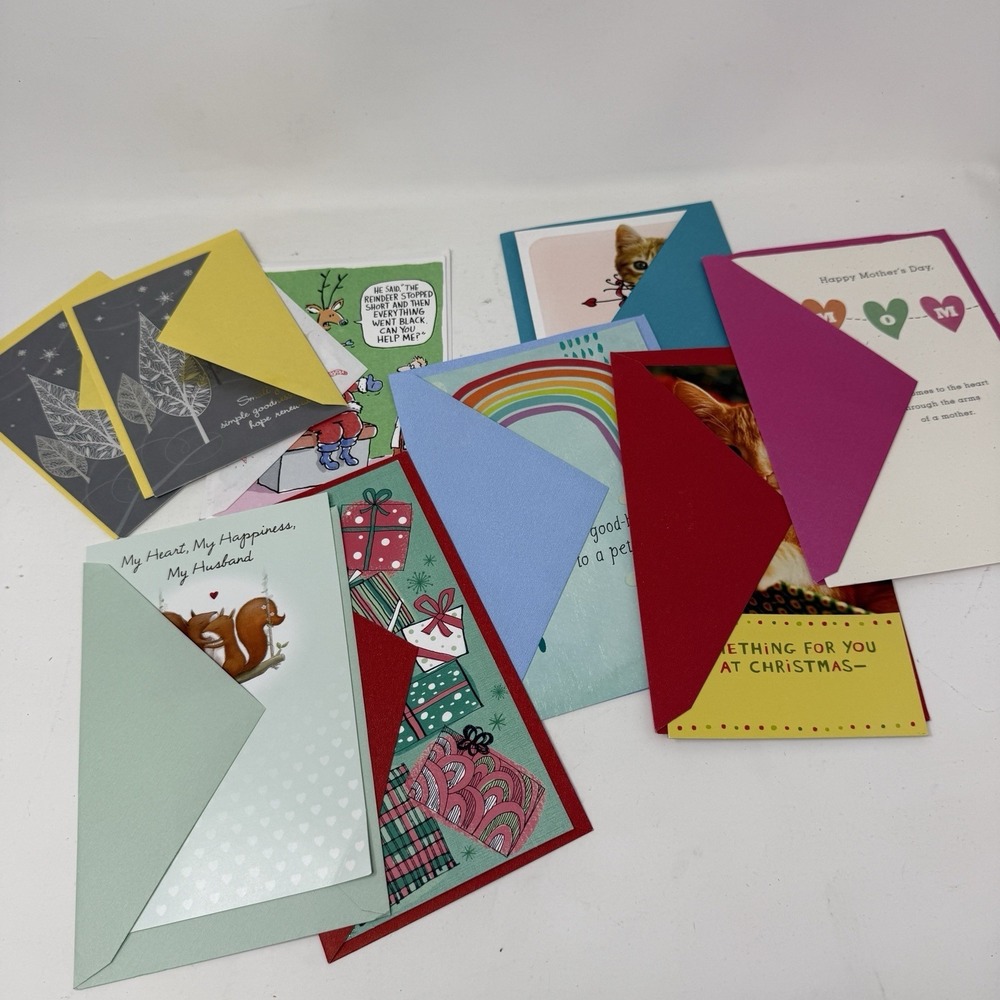 Miscellaneous Greeting Cards with Envelopes‎ 9 Count Christmas Thank You +